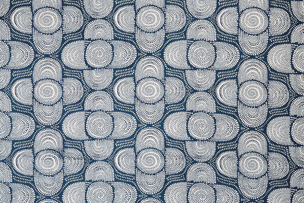 Christopher Farr Azteque Indoor Printed Indigo Fabric