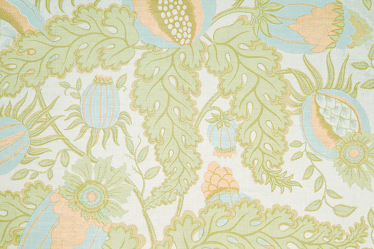 Christopher Farr Carnival Indoor Printed Pale Blue Fabric