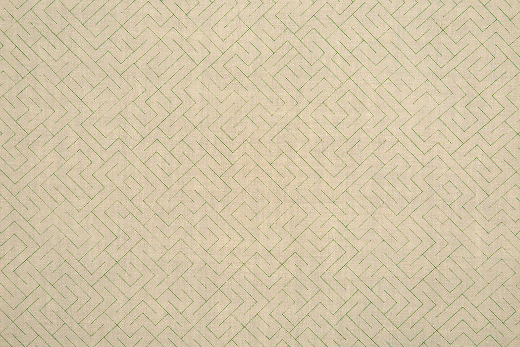 Christopher Farr Triangulated Indoor Printed Green Fabric