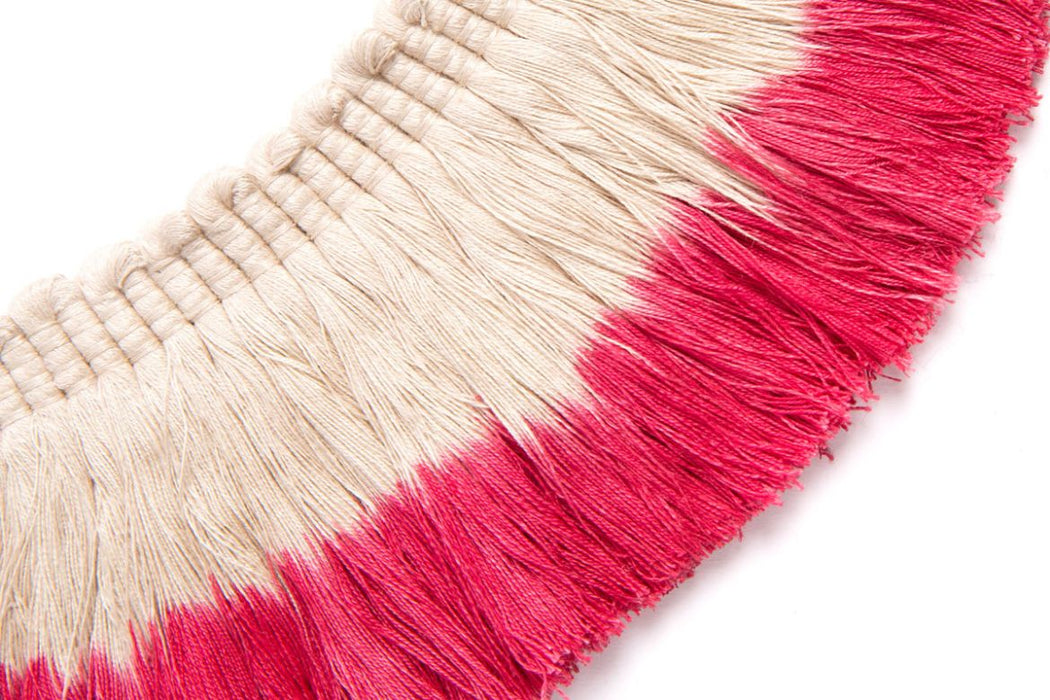 Christopher Farr Ombre Fringe Hot Pink Trim