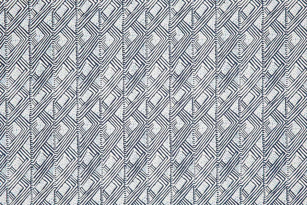 Christopher Farr Belge Indoor Printed Dark Indigo Fabric