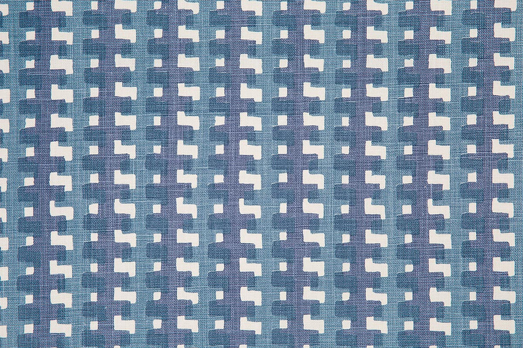 Christopher Farr Cremaillere Indoor Printed Indigo Fabric