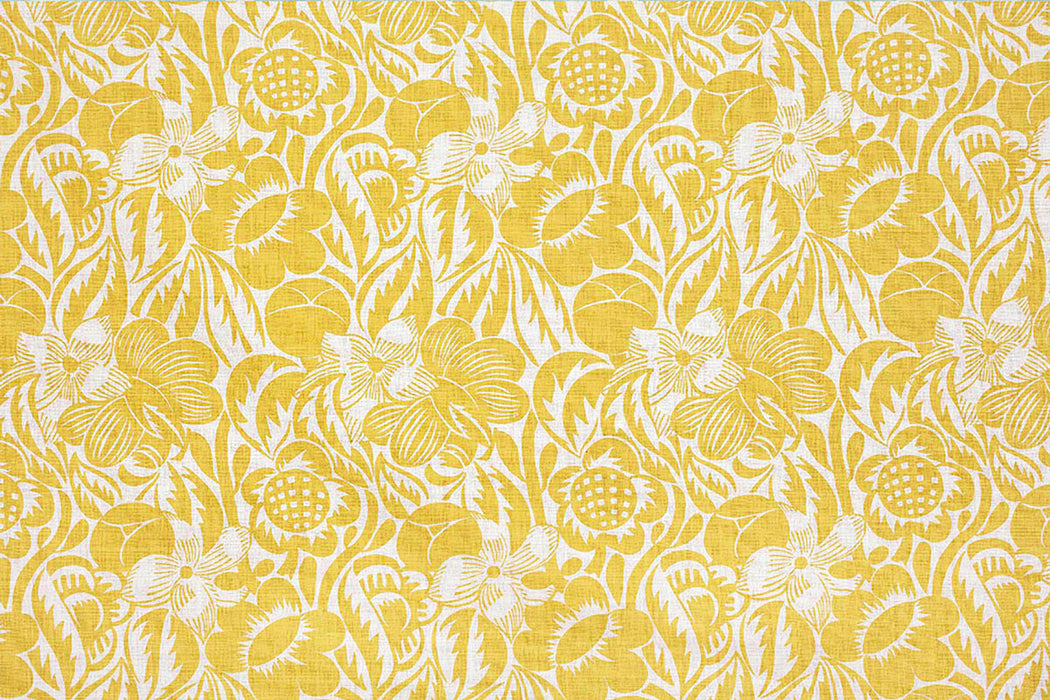 Christopher Farr Fleurs Etoilees Indoor Printed Lemon Fabric