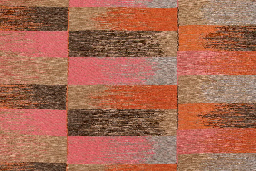 Christopher Farr Ikat Weave Indoor Woven Orange Fabric