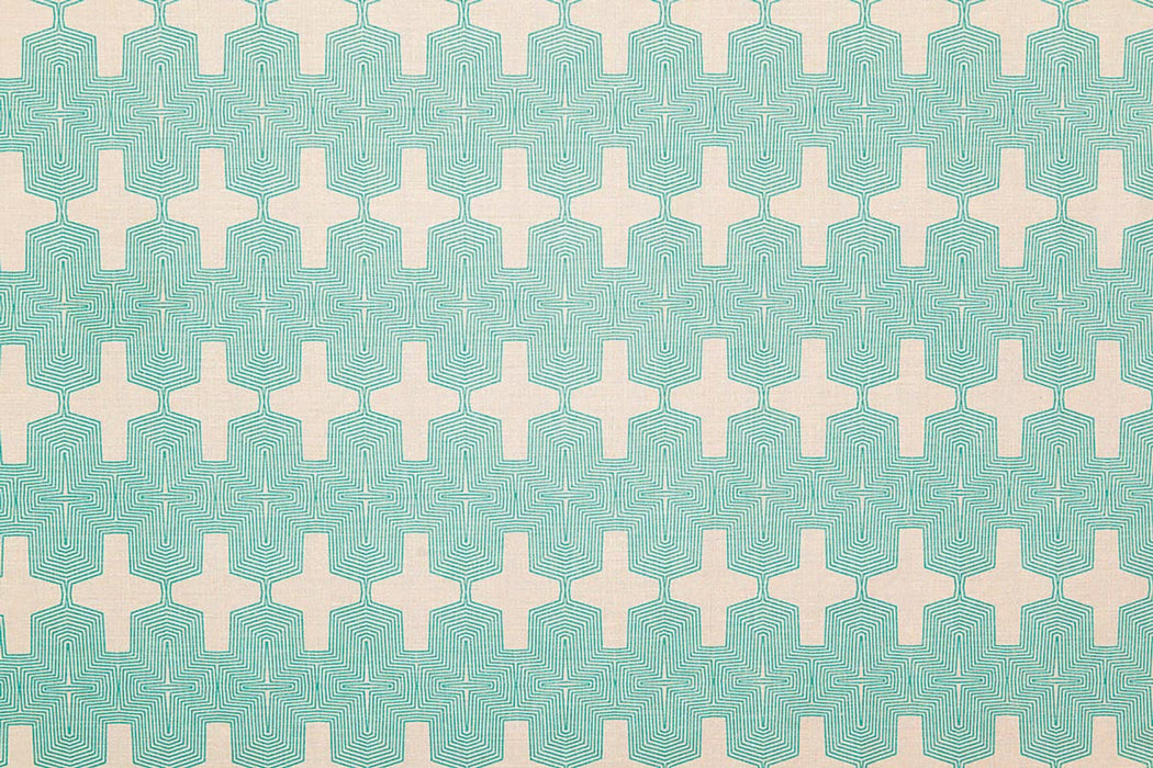 Christopher Farr Laguna Indoor Printed Turquoise Fabric