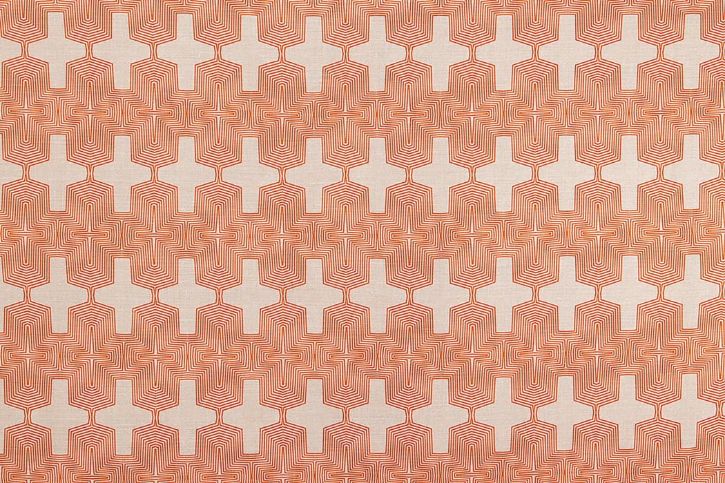 Christopher Farr Laguna Indoor Printed Orange Fabric