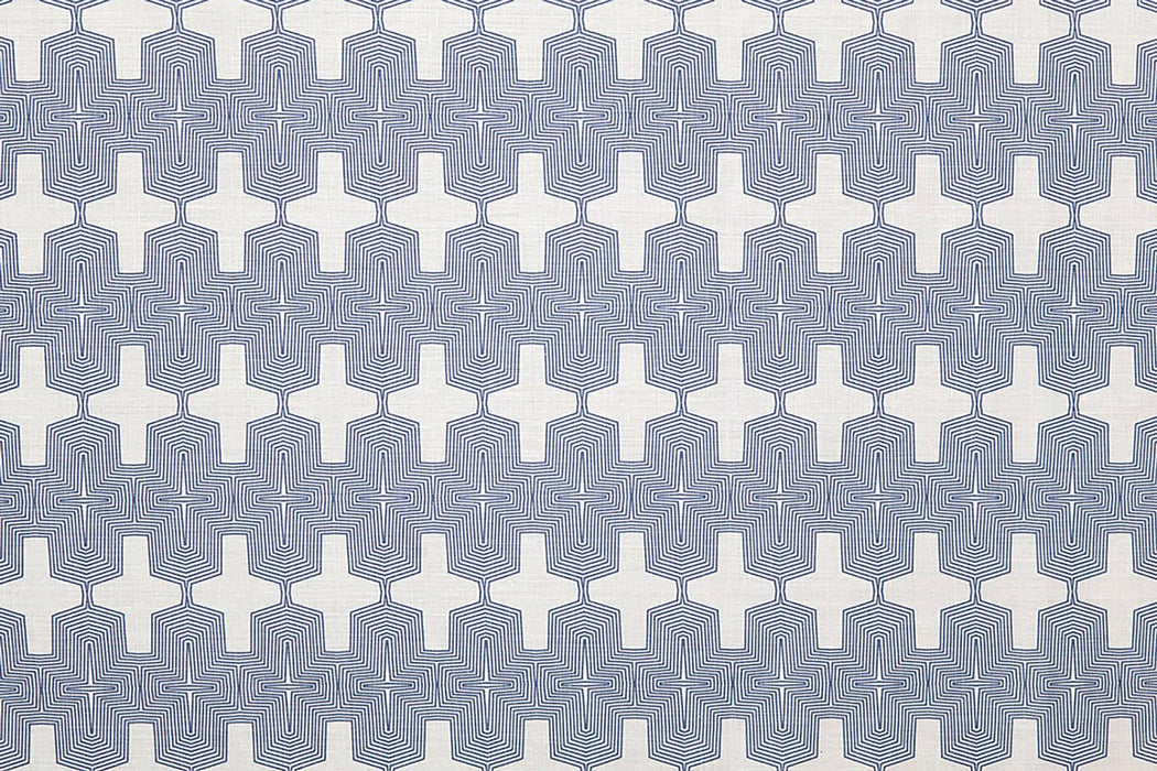 Christopher Farr Laguna Indoor Printed Indigo Fabric