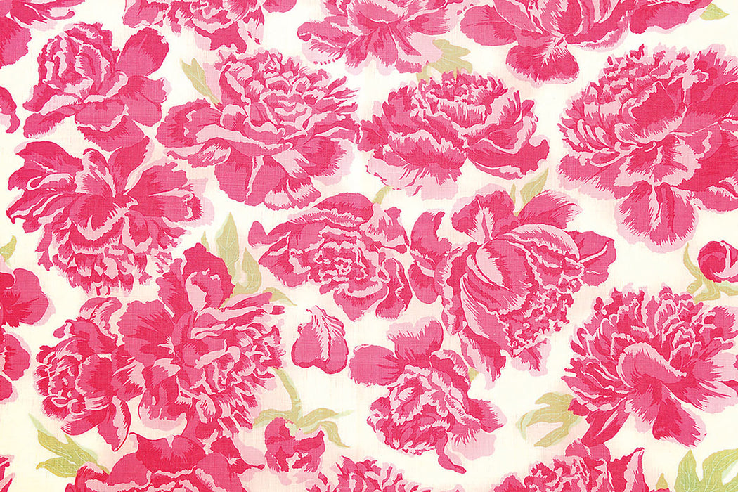 Christopher Farr Peonies Indoor Printed Hot Pink Fabric