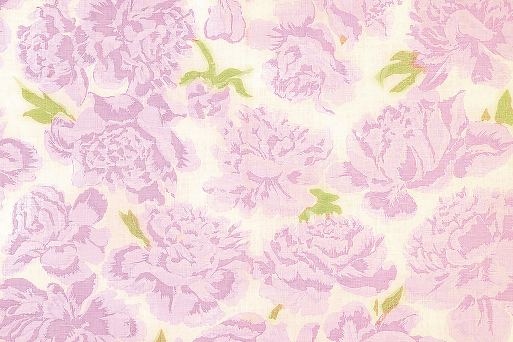 Christopher Farr Peonies Indoor Printed Lilac Fabric