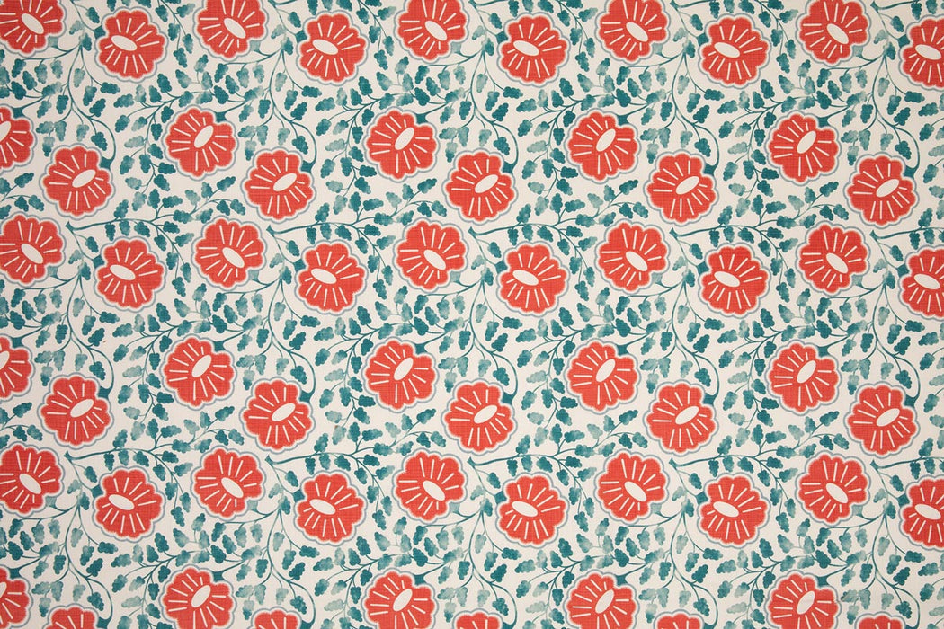 Christopher Farr Punch Paisley Indoor Printed Coral Fabric