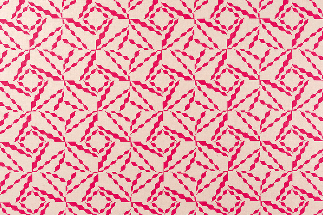 Christopher Farr Puzzle Indoor Printed Hot Pink Fabric