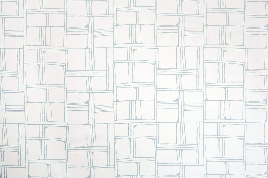 Christopher Farr Quadrant Indoor Printed Pale Blue Fabric