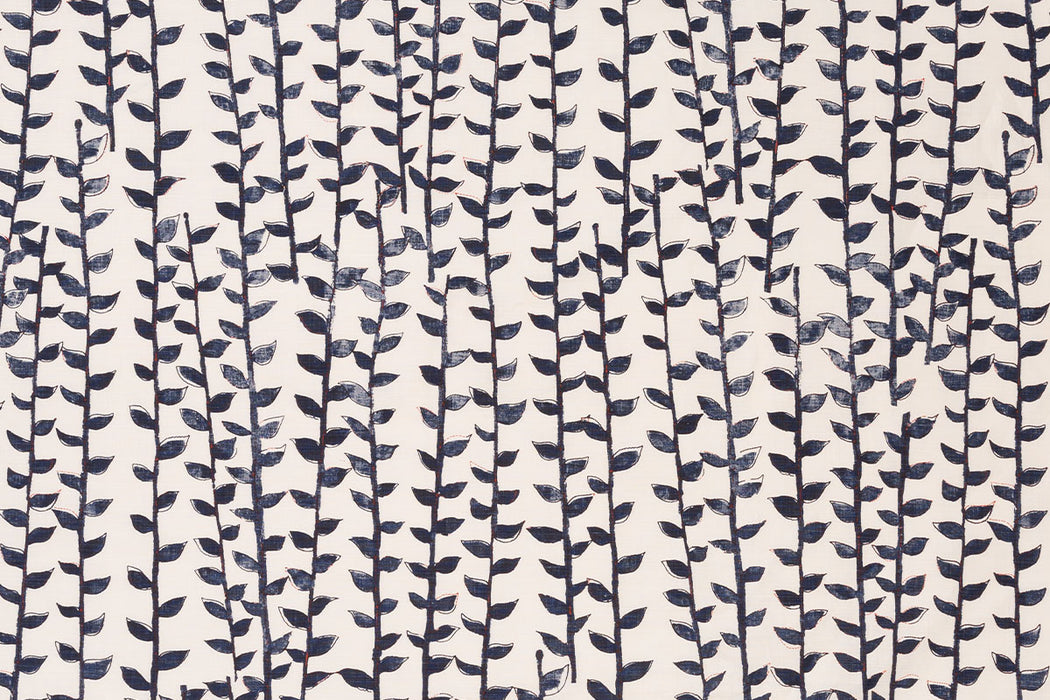 Christopher Farr Tea Trail Indoor Printed Dark Indigo Fabric