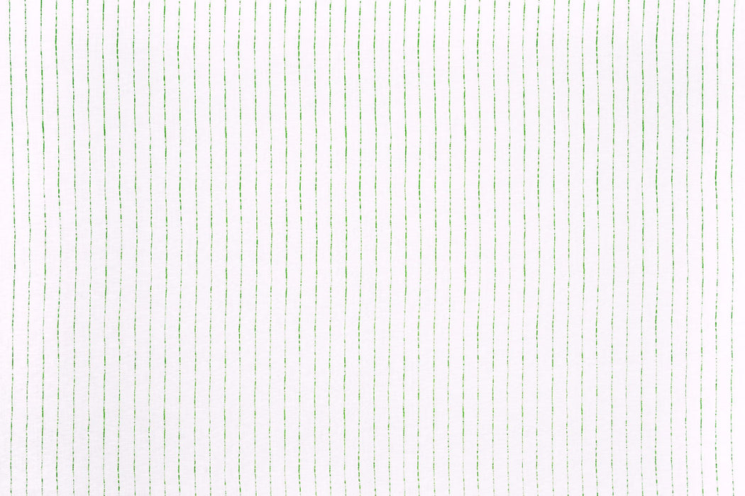 Christopher Farr Broken Stripe Indoor Printed Green Fabric