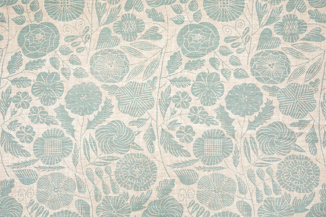 Christopher Farr Eden Indoor Printed Aqua Fabric