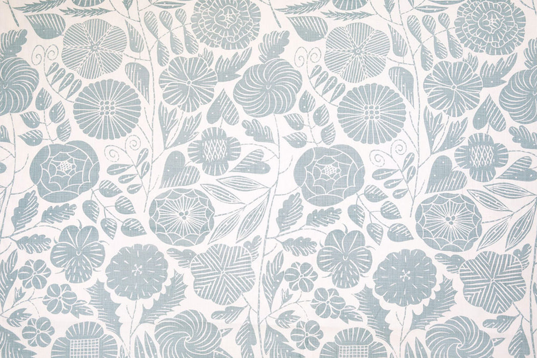 Christopher Farr Eden Indoor Printed Pale Blue Fabric