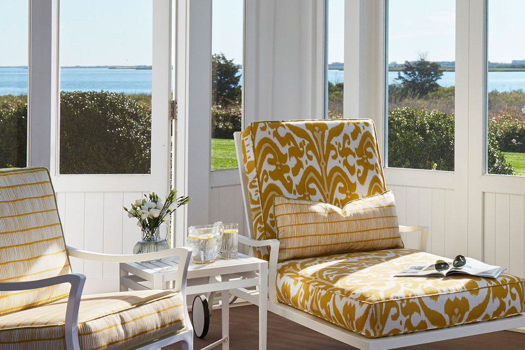 Christopher Farr Crochet Outdoor Printed Limone Fabric