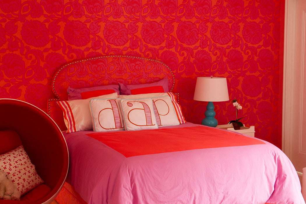 Christopher Farr Anna Standard Fuchsia Wallpaper