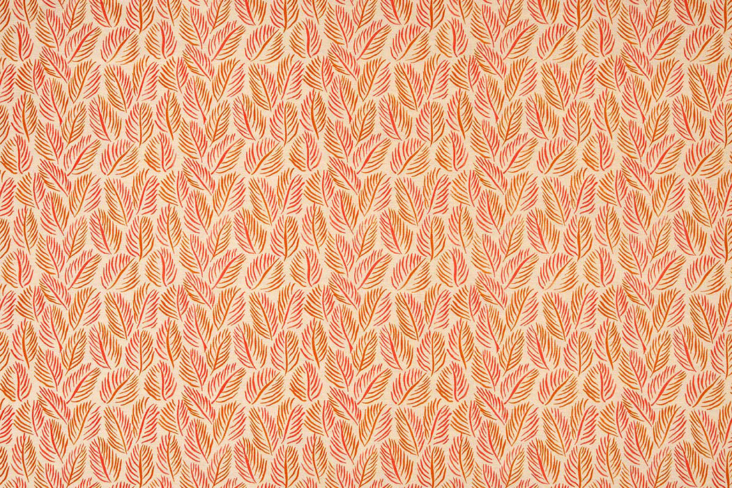 Christopher Farr Armatures Feuilles Indoor Printed Orange Fabric