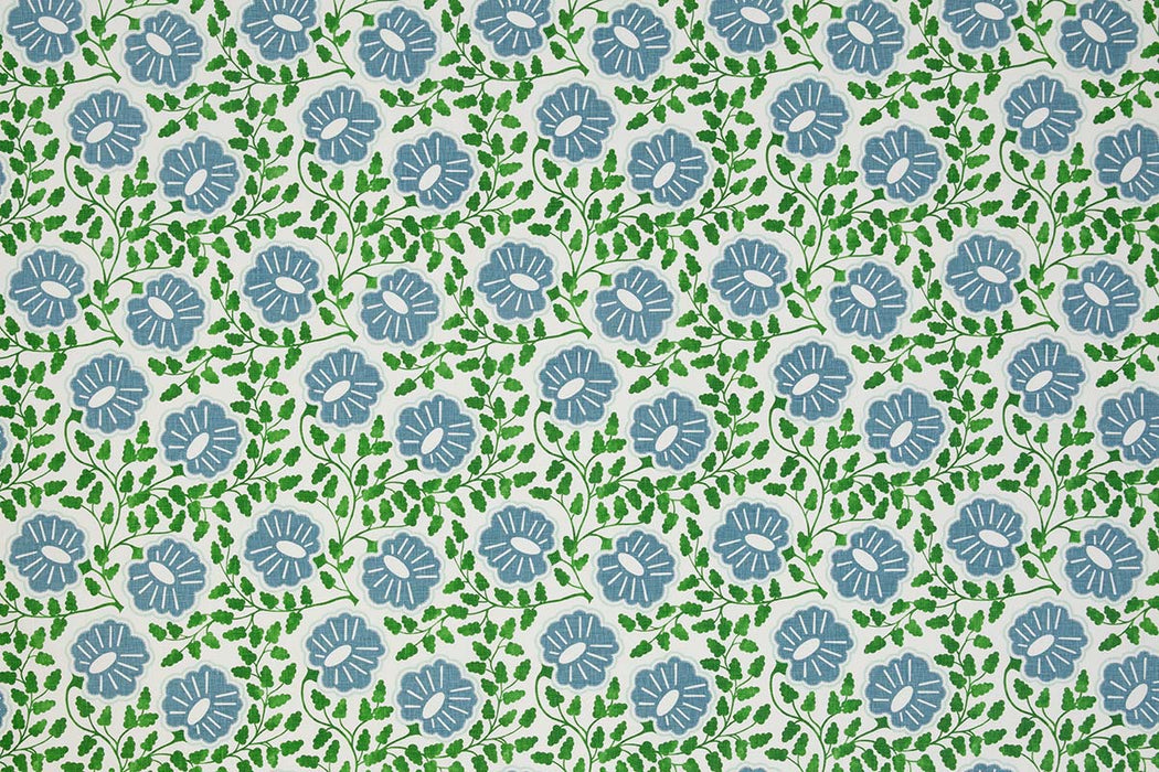 Christopher Farr Punch Paisley Indoor Printed Green Fabric