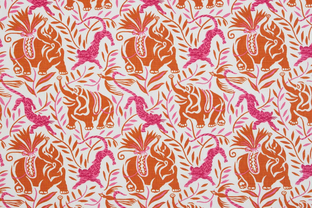 Christopher Farr La Jungle Indoor Printed Hot Pink Fabric