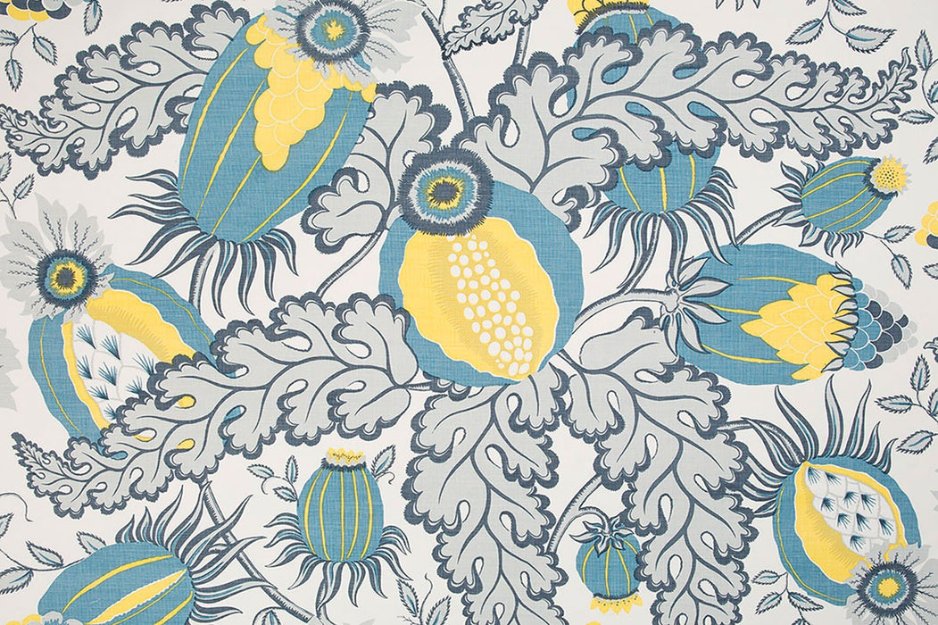 Christopher Farr Carnival Indoor Printed Old Blue Fabric