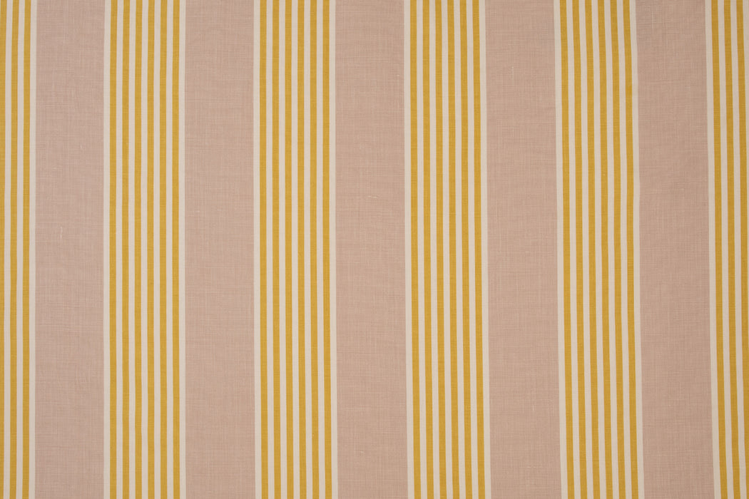 Christopher Farr The Hudson Stripe Indoor Printed Lemon Fabric