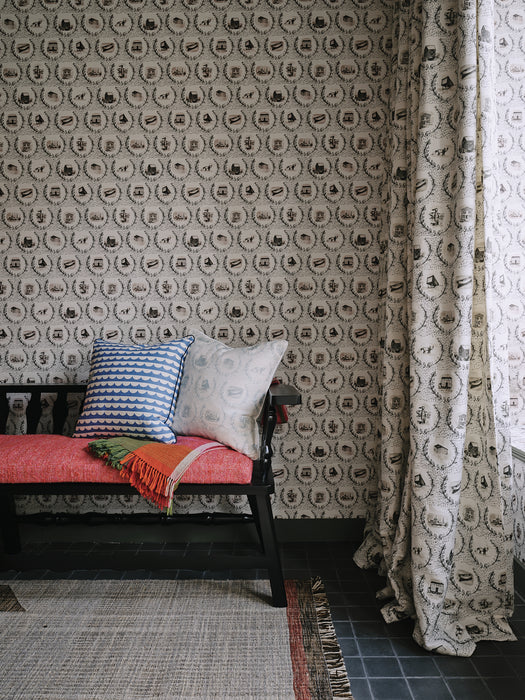 Christopher Farr Set The Scene Indoor Printed Terracotta Fabric