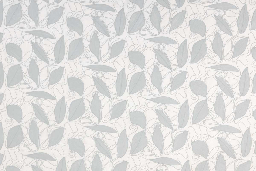 Christopher Farr Foliage Indoor Embroidered Pale Blue Fabric