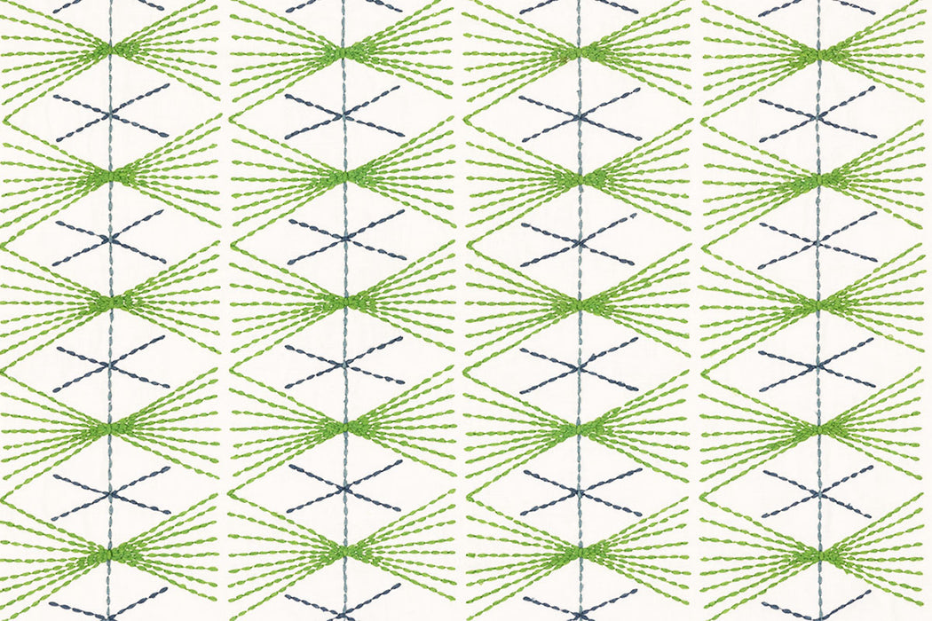 Christopher Farr Mikado Indoor Embroidered Green Fabric