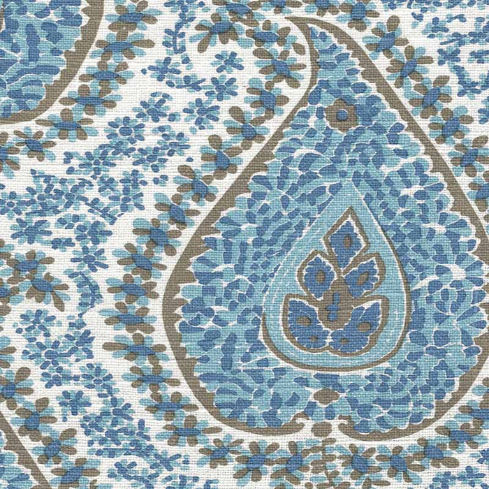 Quadrille Katmandu Ii Blues Camel Ii Fabric Sample 010611S