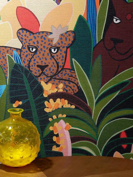 Pierre Frey Les Rois De La Jungle Pop Wallpaper Sample FP607001