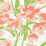 Quadrille Tulips Multicolor Multi Peachgreen Fabric 020070M-11W