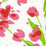 Quadrille Tulips Multicolor Multi-pink Green Fabric Sample 020070M