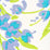 Quadrille Tulips Multicolor Lilac Turquoise Green Fabric Sample 020071M