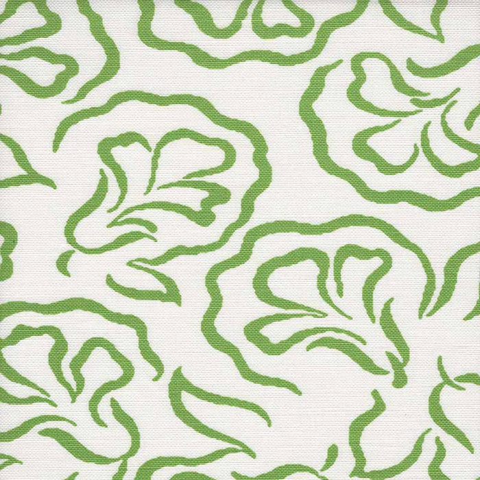 Quadrille Bellflower Small Scale Apple Green Fabric Sample 020080F-04