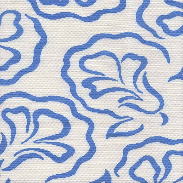 Quadrille Bellflower Large Scale French Blue Fabric Sample 020090F-01