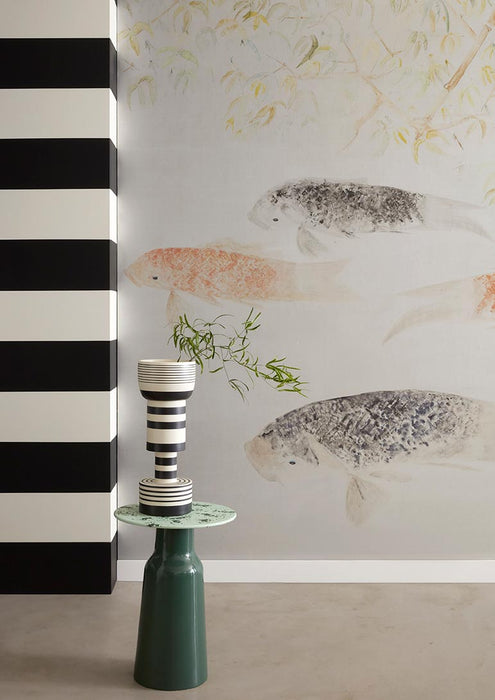 Pierre Frey Les Carpes Argent Wallpaper Sample FP911001