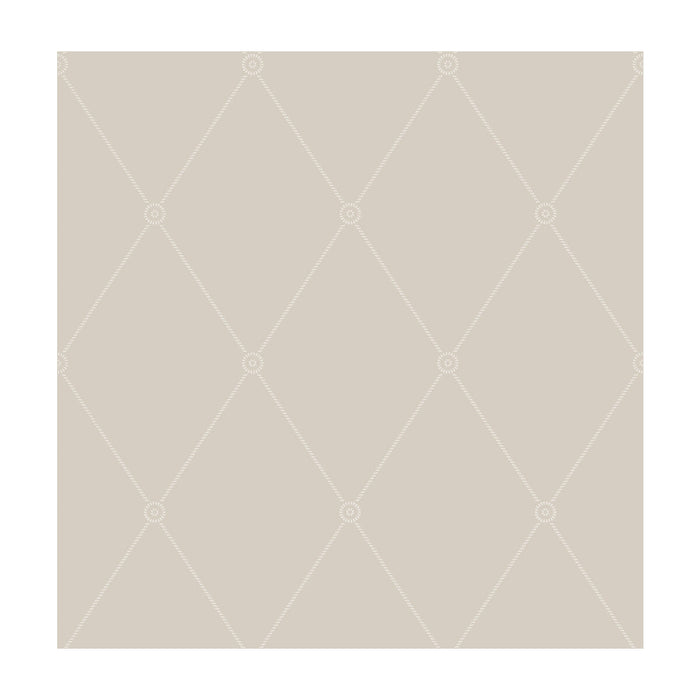 Cole & Son Large Georgian Rope Trellis Putty Wallpaper Sample 100/13061.CS.0