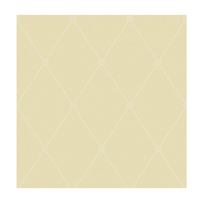 Cole & Son Large Georgian Rope Trellis Straw Wallpaper Sample 100/13063.CS.0