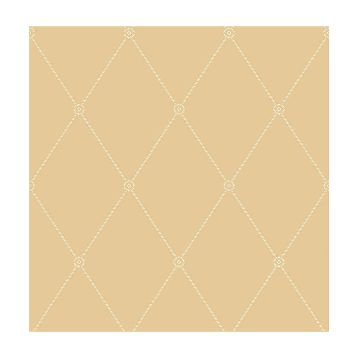 Cole & Son Large Georgian Rope Trellis Yellow Wallpaper Sample 100/13064.CS.0