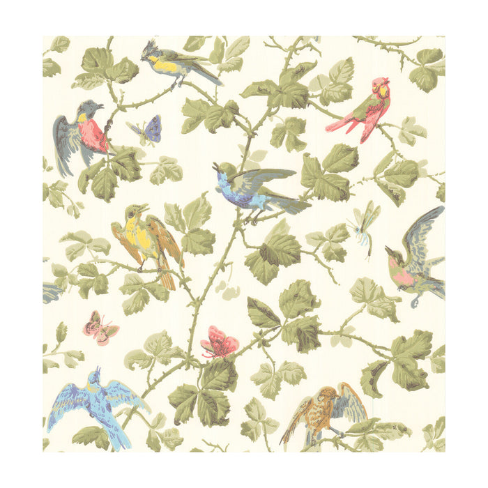 Cole & Son Winter Birds Multi-Coloured Wallpaper Sample 100/2006.CS.0