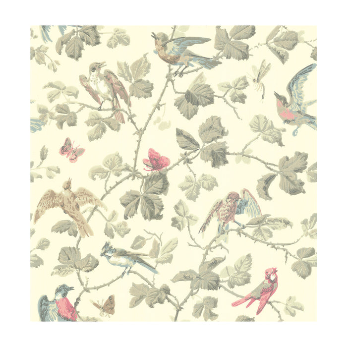 Cole & Son Winter Birds Linen Wallpaper Sample 100/2009.CS.0