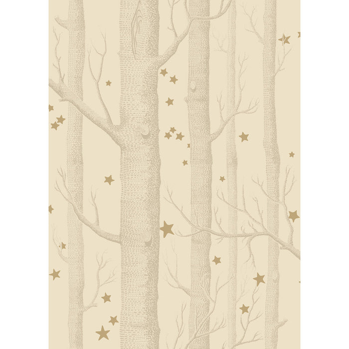 Cole & Son Woods & Stars Buff & Gold Wallpaper Sample 103/11049.CS.0