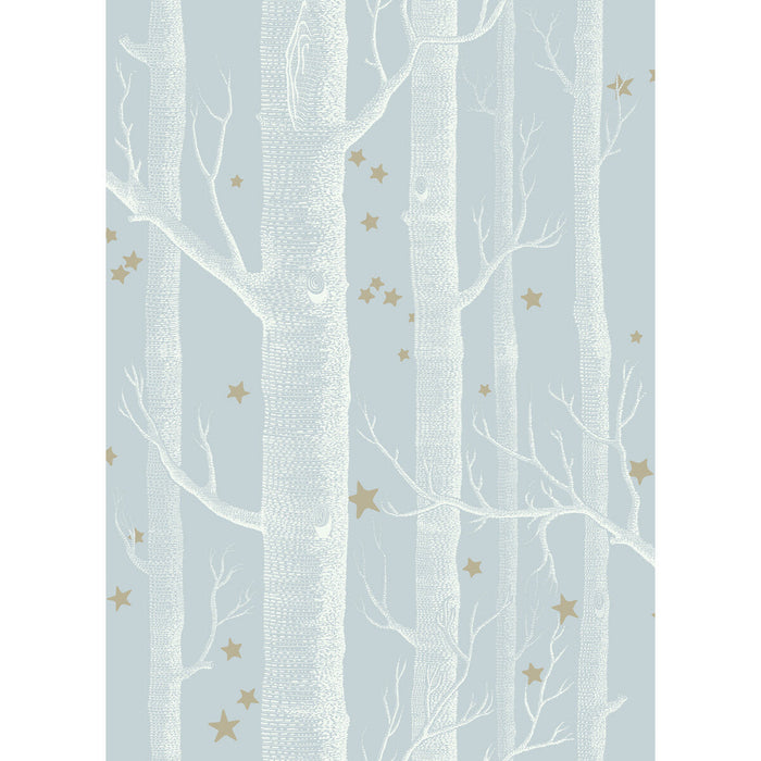 Cole & Son Woods & Stars Powder Blue Wallpaper Sample 103/11051.CS.0