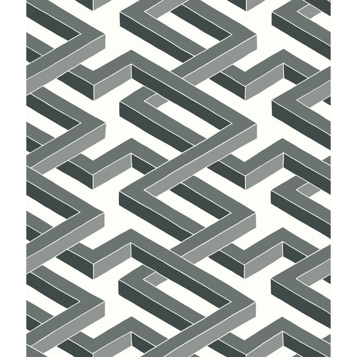 Cole & Son Luxor Black And White Wallpaper Sample 105/1002.CS.0