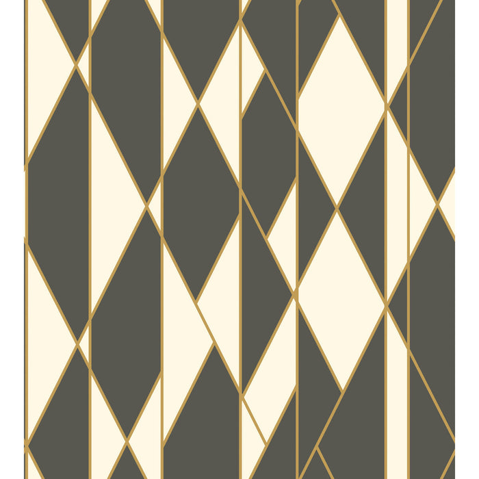 Cole & Son Oblique Black And White Wallpaper Sample 105/11049.CS.0