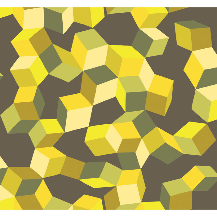 Cole & Son Puzzle Yellow And Black Wallpaper Sample 105/2012.CS.0