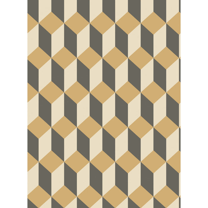 Cole & Son Delano Gold And Black Wallpaper Sample 105/7030.CS.0