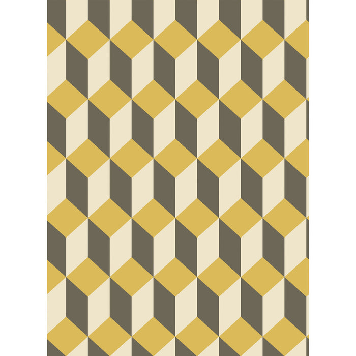 Cole & Son Delano Yellow And Black Wallpaper Sample 105/7032.CS.0